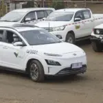 Mobil listrik yang diujicobakan di area operasional Mobile Equipment Maintenance (MEM) Gunung Batu, Kecamatan Malili, Kabupaten Luwu Timur, Sulawesi Selatan, Jumat (14/1/2022). (Foto: PT Vale)