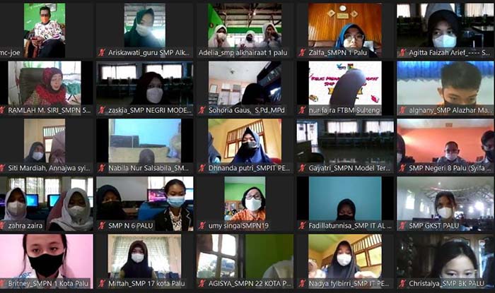 230 Pelajar se Kota Palu Ikuti Pelatihan Menulis Secara Daring