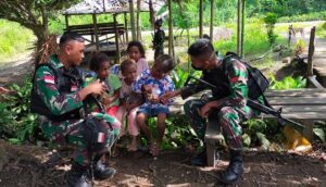 Di Sela Tugas, Begini Personel Yonif 711/Raksatama di Tapal Batas Papua Nugini
