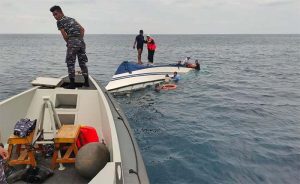 Speedboat Rombongan Bupati Morowali Terbalik di Tanjung Batu Manuk