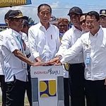 peresmian bendungan irigasi gumbasa