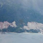 Pemandangan dari atas aktivitas galian C di jalur Palu-Donggala, Sulawesi Tengah. Sabtu (12/2/2022). (bmzIMAGES/Basri Marzuki)