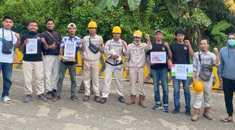 Aksi penggalangan dana oleh SBIPe IMIP Morowali dan KKWB di Morowali, Jumat (5/4/2024). (Foto: SBIPe Morowali)