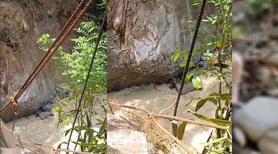 Kondisi jembatan gantung yang putus dan mengisolasi warga di empat desa di Pipikoro. (Foto: Humas Pores Sigi)