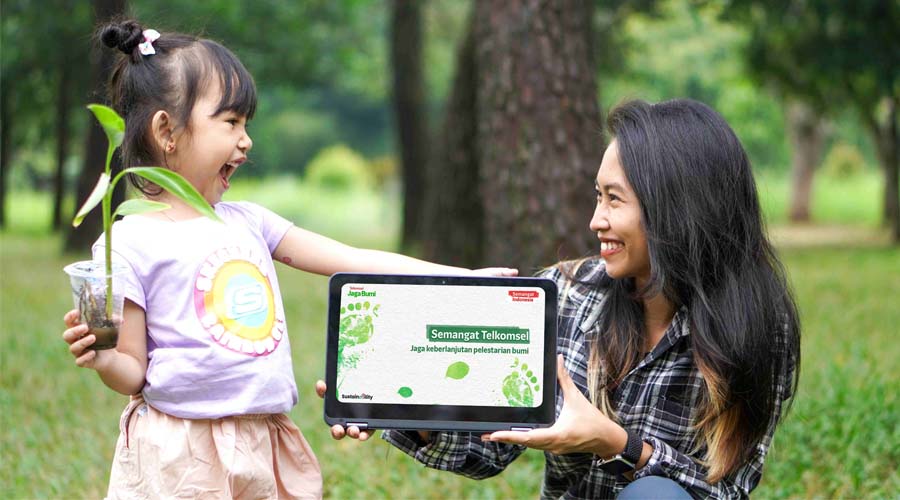 Ilustrasi Telkomsel Jaga Bumi. (Foto: Telkomsel)