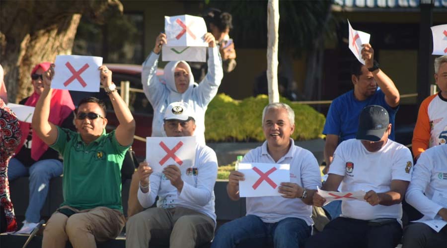 Kompetisi Ranking Satu dalam rangka Hari Peduli Sampah Nasional di Taman Nasional, Sabtu (24/2/2024). (Foto: HO/Humas Pemkot Palu)