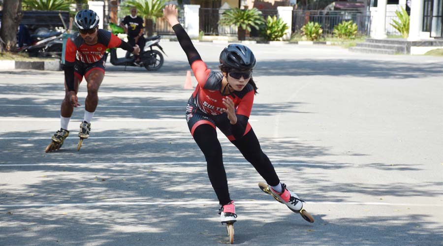 Atlet sepatu roda Sulteng untuk PON XXI Aceh-Sumut. (Foto: Humas Puslatda PON Sulteng)