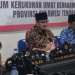 Ketua FKUB Sulteng, Prof Zainal Abidin Ishak (kedua kanan) pada kesempatan sosialisasi moderasi beragama. (Foto: FKUB Sutleng)