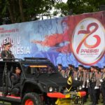 Kpolda Sulteng Irjen Pol Agus Nogroho memeriksa pasukan pada upacara HUT ke-78 Bhayangkara di Halaman Kantor Gubernur SUlteng, Senin (1/7/2024). (Foto: Humas Polda Sulteng)