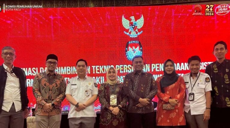 KPU Kota Palu pada Rapat Koordinasi dan Bimbingan Teknis Persiapan Pengadaan Logistik Pilkada 2024 di Jakarta. (Foto: Humas KPU Kota Palu)