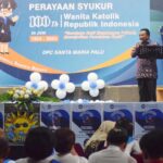 Kepala Pelaksana BPBD Kota Palu, Presly Tampubolon pada Perayaan Syukur 100 tahun Wanita Katolik Republik Indonesia (WKRI) di Palu, Sabtu (27/7/2024). (Foto: Prokopimda Setda Kota Palu/Imron)