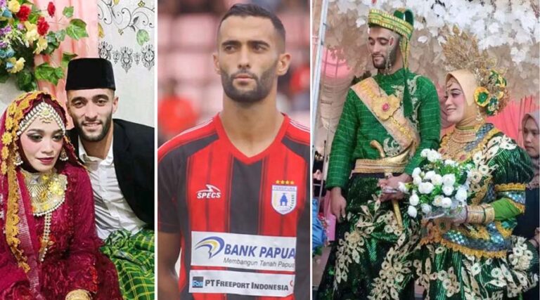 Prosesi pernikahan pemain asing klub Sepakbola Persipura Jayapura, Enzi Nicolas Jacques Celestine rdengan Marsyanda, putri asli Kabupaten Parigi Moutong (Parimo), Sulawesi Tengah di Desa Bajo, Sabtu (29/6/ 2024) lalu.. (Foto: ist)