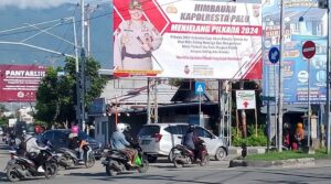 Polresta Palu Pasang Billboard Imbauan Tangkal Hoax