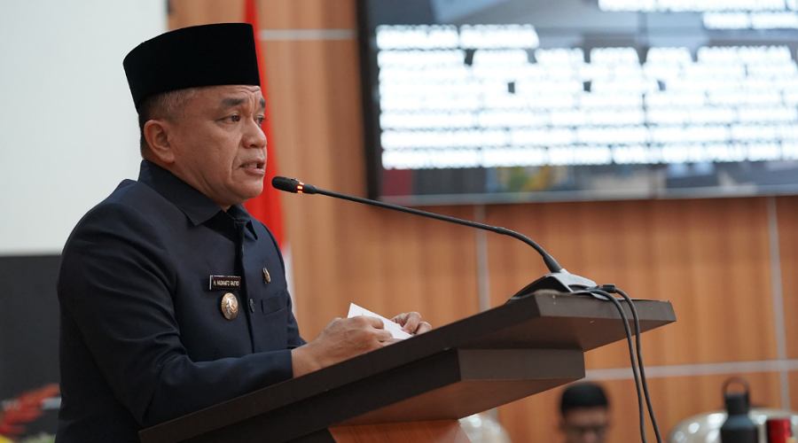 Wali Kot Palu Hadianto Rasyid di Kantor DPRD Kota Palu, Jumat(23/8/2024). (Foto: Porkopimda Setda Kota Palu/Jufri)