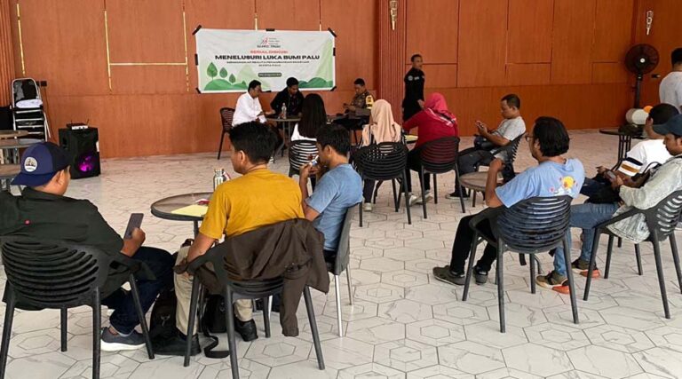 Seri diskusi pertambangan ilegal oleh AMSI Sulteng di Palu, Selasa (20/8/2024). (Foto: AMSI Sulteng)