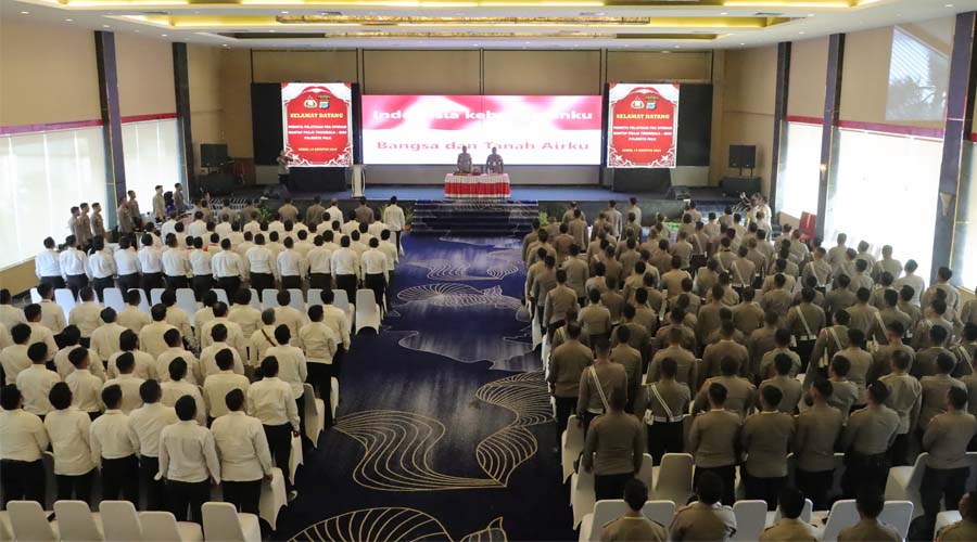 Pembukaan Latihan Pra Operasi Pengamana Pilkada Serentak 2024 oleh Polresta Palu di Palu, Senin (19/8/2024). (Foto: Humas Polresta Palu)
