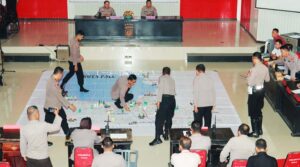 Polresta Palu Gelar Pelatihan Gladi Posko dan Tactical Floor  Game