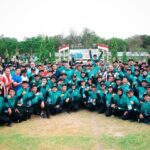 Gubernur Sulteng, Ketua kontingen dan para atlet berfoto usai pentupuan Puslatda Pon Sulteng di lapangan Yaonif 711 Raksatama, Palu, Sabtu (10/8/2024). (Foto: Humas Puslatda Sulteng)
