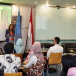 Kepala Perwakilan PBB di Indonesia, Gita Sabharwal menyampaikan sambutannya pada peringatan Hari Pemuda Internasional di Youths on Digital Initiatives UNA Indonesia di Kantor PBB Indonesia, Jakarta, Sabtu (10/8/2024). (Foto: HO- UNIC/M. Aldi Rahman)