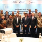 Foto bersama usai sosialisasi ekeosistem pelaporan kredit Indonesia di Jakarta, Senin (2/9/2024). (Foto: APIIK)