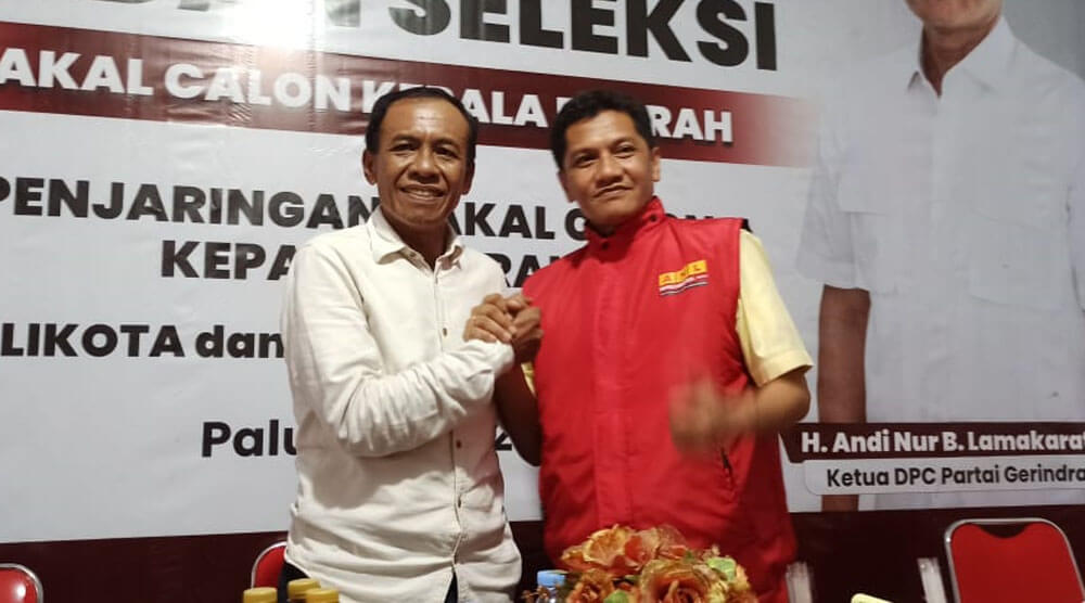 Bakal pasangan calon wali kota dan wakil wali kota Palu, Hidayat (kiri) dan Andi Nur B Lamakarate. (Foto: Time Media HANDAL)