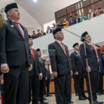 Pelantikan dan pengucapan sumpah dan janji anggota DPRD Kota Palu periode 2024-2029 d Ruang Sdang Utama Kantor DPRD Kota Palu, Senin (9/9/2024). (Foto: bmzIMAGES/Basri Marzuki)