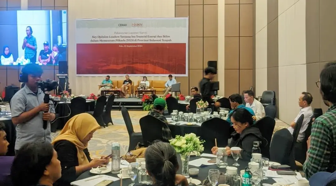 Peluncuran Laporan Survei Persepsi KOL: Transisi Energi dan Krisis Iklim di Pilkada Sulawesi Tengah 2024. (Foto: ist)