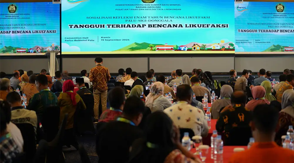 Sosialisai dan refleksi enam tahun bencana likuifaksi di Palu Sigi Dongala oleh Kementerian ESDM di palu, Kamis (19/9/2024). (Foto: Prokopimda Palu/Jufri)