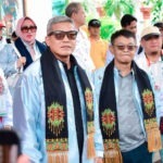 Gubernur Sulteng Rusdy mastura (kedua kanan) bersama Ketua Kontingan PON Sulteng, Brigjen TNI Ddy Triwinarto saat tidab di Banda Aceh, Senin (9/9/2024). (Foto: Ist)