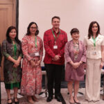 CEO PT Vale Indonesia, Febriany Eddy (ketiga kiri) bersama sejumlah pelaku usaha pada Indonesia International Sustainability Forum (ISF) 2024, Jumat (6/9/2024). (Foto: PT Vale Indonesia)