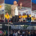 Juru kampanye Koalisi BerAmal (Ahmad Ali-Abdul Karim Aljufri) dari Partai Golkar saat kampanye di Desa Salodik, Rabu (23/10/2024). (Foto: Tim Media Partai Koalisi BERAMAL)