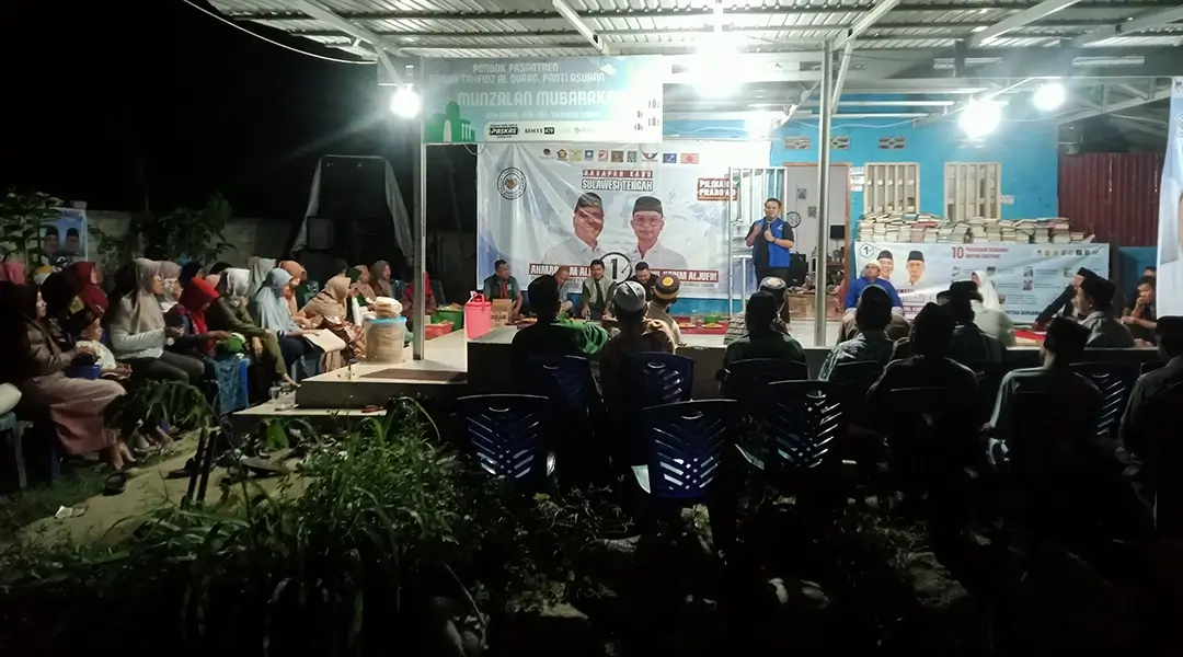 Kampanye Koalisi Beramal, Ahmad Ali - Abdul Karim Aljufri, di di Desa Sidera, Kecamatan Sigi Biromaru, Kabupaten Sigi, Rabu malam (23/10). (Foto: Tim Media Partai Koalisi BERAMAL)