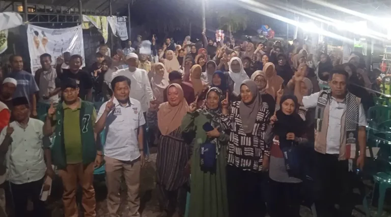 Juru Kampanye Koalisi Beramal (Ahmad Ali-Abdul Karim Aljufri) di di Jalan Samudera 2 Kota Palu Kota Palu Jumat (25/10/2024).(Foto: Tim Media Koalisi BERAMAL)