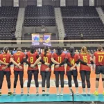 Tim bola voli putri Polda Sulteng melawan Jawa TImur pada turnamen Kapolri Cup 2024 di GOR Terpadu Ahmad Yani Pontianak, Senin (7/10/2024). Tim Polda Sulteng kalah 0-3 dan menjadi runner up di grup X. (Foto: Humas Polda Sulteng)