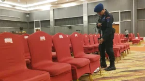 Tim Jibom Sterilkan Lokasi Debat Perdana Pilkada Kota Palu