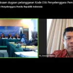 Tangkapan layar sidang etik DKPP RI atas dugaan pelanggaran etik penyelenggara pemilu di Kantor Bawaslu Sulteng, Selasa (29/10/2024). (Foto: Tangkapan layar DKPP RI)