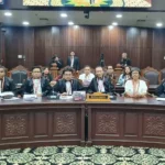Para pemohon uji formil UU KSDAHE pada sidang pemeriksaan pendahuluan oleh MK RI d i Jakarta, Senin (7/10/2024). (Foto: KUKB)