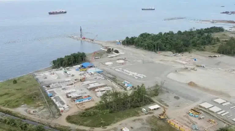 Pembangunan berbagai sarana di PT Vale IGP Morowali. Progresnya sudah mencapai 53 persen dengan serapan anggaran mencapai Rp2,66 triliun. (Foto: HO-PT Vale Indonesia)