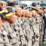 Personel Satpol PP pada apel kesiapsiagaan di Lapangan Kantor Wali Kota Palu, Jumat(22/11/2024). (Foto: Prokopim Setda Kota Palu/Jufri)