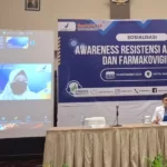 Sosialiasi Awareness Resistansi Antimikroba dan Farmakovigilans yang digealr BPOM Palu, Selasa (19/11/2024). (Foto: BPOM Palu)