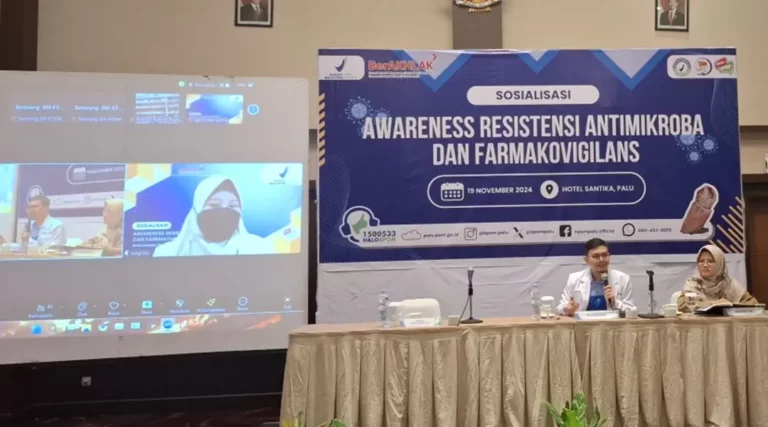 Sosialiasi Awareness Resistansi Antimikroba dan Farmakovigilans yang digealr BPOM Palu, Selasa (19/11/2024). (Foto: BPOM Palu)
