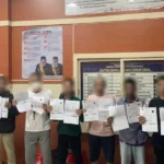 Warga binaan Lapas Kelas IIA Palu yang mendapat pembebeasan bersyarat, Jumat (15/11/2024). (Foto: Humas Kemenkumham Sulteng)