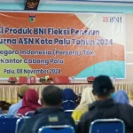 Asisten bidang Administrasi Umum Setda Kota Palu, Imran Lataha menyampaikan sambutan pada sosialisasi produk simpanan dan pinjaman BNI khusus untuk ASN yang akan memasuki pra-pensiun, Jumat (8/11/2024). (Foto: Prokopim Setda Kota Palu/Jufri)