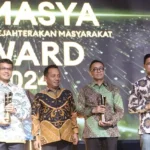 Penyerahan Tawasya AWard ke PT Vale Indonesia pada Minerba Expo 2024 di Jakarta, Rabu (27/11/2024). (Foto: HO_PT Vale Indonesia)