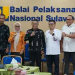 Wali Kota Palu, Hadianto Rasyid bersama Sekkot Palu, Irmayanti di Kantor BPJN Sulteng, Kamis (16/1/2025). (Foto: Prokopim Sekkot Palu/Jufri)