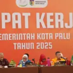 Suasana Raker Pemkot Palu yang dipimpin Wali Kota Hadianto Rasyiud di Palu, Kamis (23/1/2025). (Foto: prokopim Setda Kota Palu/Iwan)