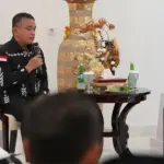 Wali KOta Palu, Hadianto Rasyid saat emenrima kunjungan studi banding anggota DPRD Tolitoli di Palu, Kamis (16/1/2025). (Foto: Prokopim Sekot Palu/Jufri)