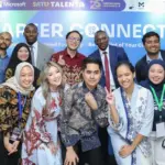 UNDP bersama Biji-Biji, Microsoft, dan Islamic Development bank dalam Job Fair yang diselenggarakan pada 2024. (Foto: UNDP)