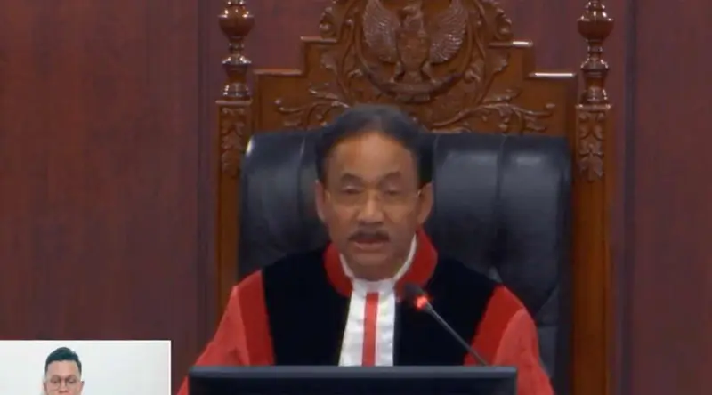 Hakim Ketua Mahkamah Konstitusi, Suhartoyo. (Foto: tangkapan layar)