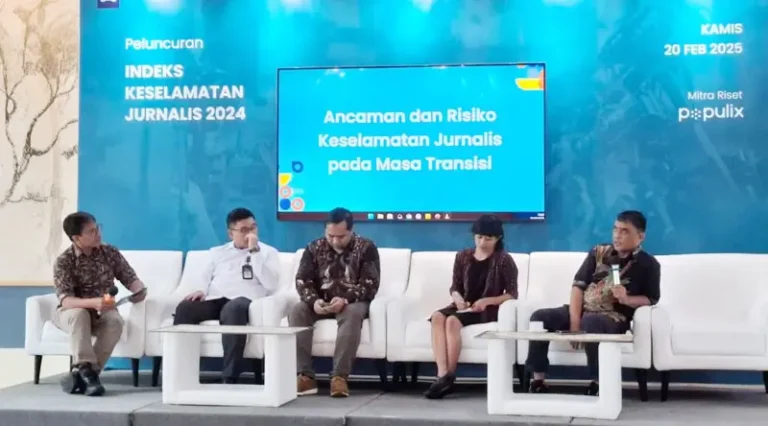 Peluncuran Indeks Kebebasan Jurnalis 2024 di jakarta, Kamis (20/2/2025). (Foto: Yayasan Tifa)